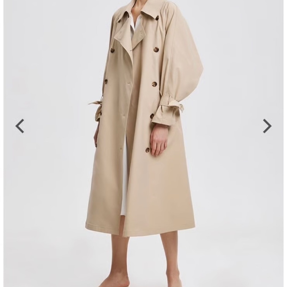 Lattelier Oversized Belted Trench Coat Camel Color - Picture 4 of 5
